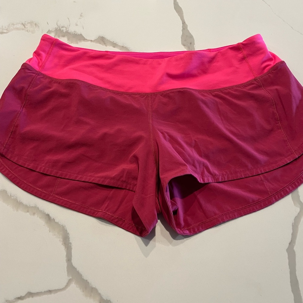 lululemon Speed Up 2.5” Burgundy and Pink Women's Running Short Size 8